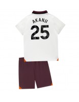 Manchester City Manuel Akanji #25 Venkovní dres pro děti 2023-24 Krátký Rukáv (+ trenýrky)